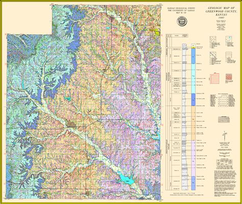 KGS--Geologic Map--Greenwood--Large size