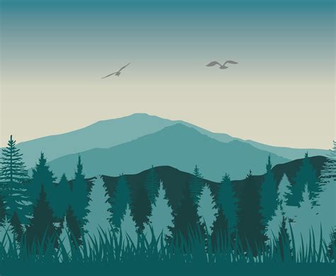 Forest Vector Background Vector Art & Graphics | freevector.com