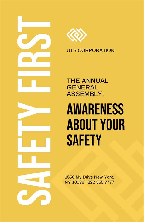 A Safety Poster In Illustrator Psd Word Publisher Google Docs