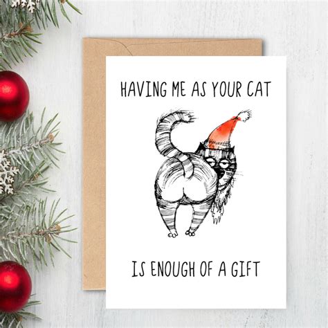 Cat Christmas cards, Merry Christmas greetings, instant down - Inspire ...