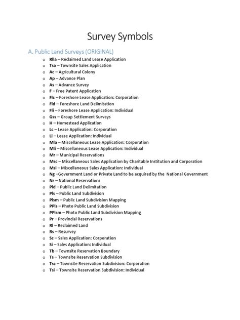 Survey Symbols | Land Use | Surveying