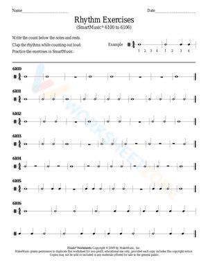 Free Printable Rhythm Worksheets for All Ages