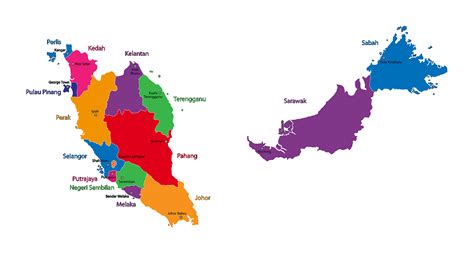 Large states map of Malaysia | Malaysia | Asia | Mapsland | Maps of the ...