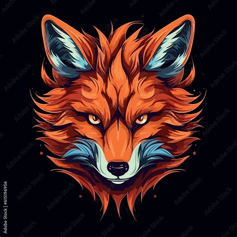 fox head vector illustration Stock Vector | Adobe Stock