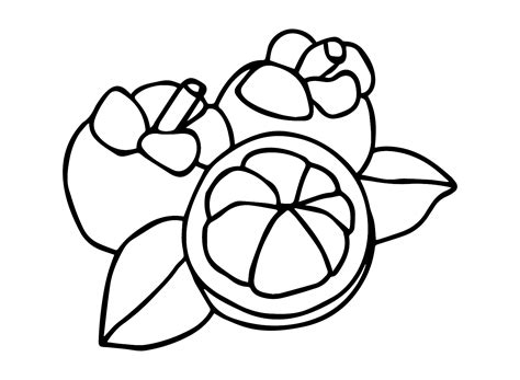 Images Mangosteen Coloring Page - Free Printable Coloring Pages