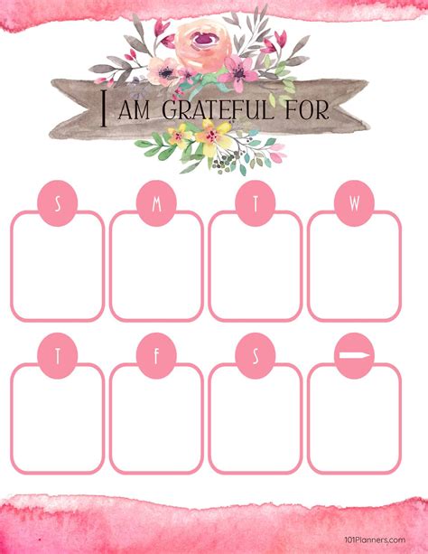 FREE Printable Gratitude List Templates | Hundreds of Designs