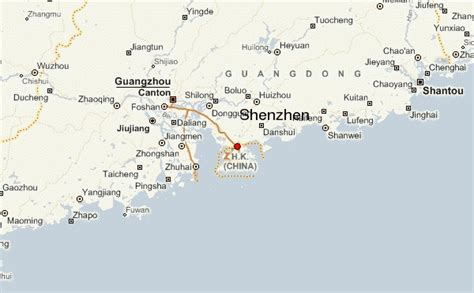 SHENZHEN PROVINCE MAP - ToursMaps.com