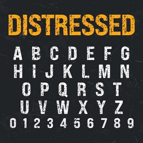 Distressed Font - Instant Download