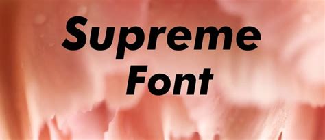 Supreme Font Free Download