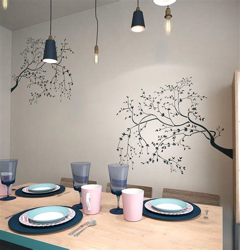 Tree Branch Wall Stencil- Large Tree Wall Stencil – StencilsLAB Wall ...