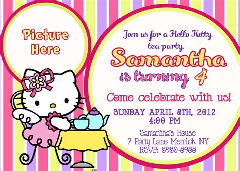 Free Printable Hello Kitty Birthday Party Invitations - Drevio : Free ...