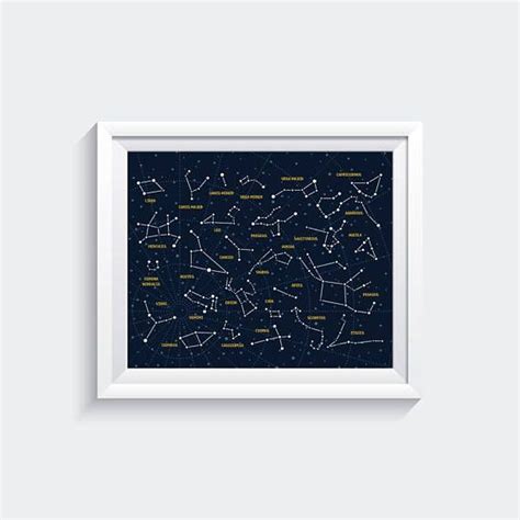 Constellations, Star Chart Print, Constellations Map, Constellation ...