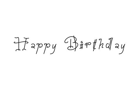 Happy Birthday Font Font by DigitalNomadPN · Creative Fabrica