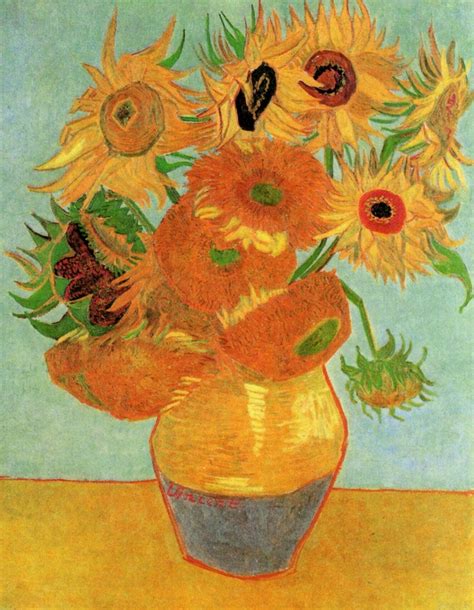 Still Life Vase with Twelve Sunflowers - Vincent van Gogh - WikiArt.org ...