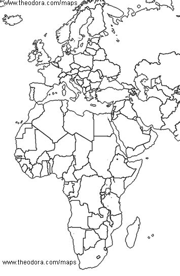 Blank Map Of Europe Africa And Middle East