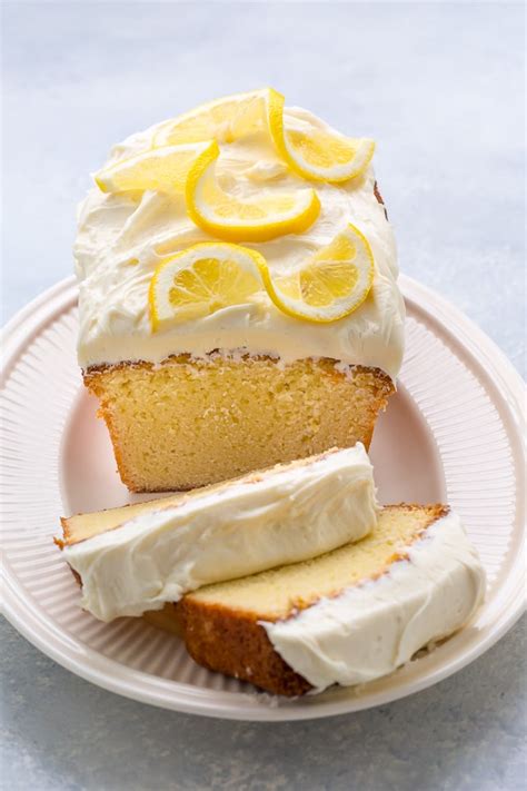 Lemon Pound Cake with Lemon Cream Cheese Frosting - Baker by Nature