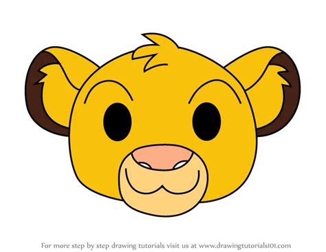 How to Draw Simba from Disney Emoji Blitz (Disney Emoji Blitz) Step by ...