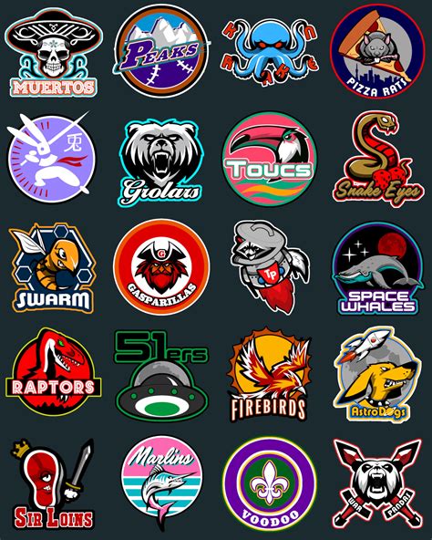 Logos for my 20-team custom league, a few inspired by some teams I ...