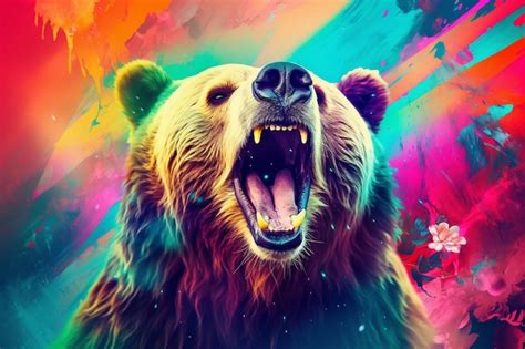 Premium AI Image | Angry isolated on colorful background