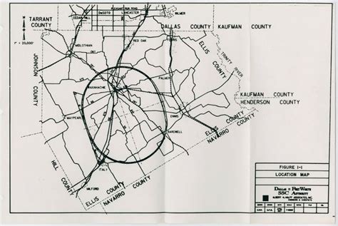 Waxahachie Superconducting Super Colider aka "Desertron" Location Map ...