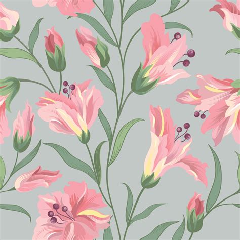 Floral seamless pattern. Flower background. Flourish wallpaper with ...