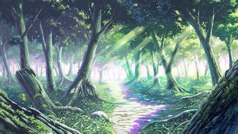 10 Best Anime Forest Clearing Background FULL HD 1080p For PC Desktop ...