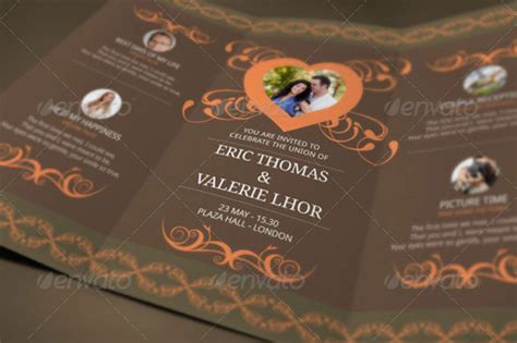 Tri Fold Wedding Program Template