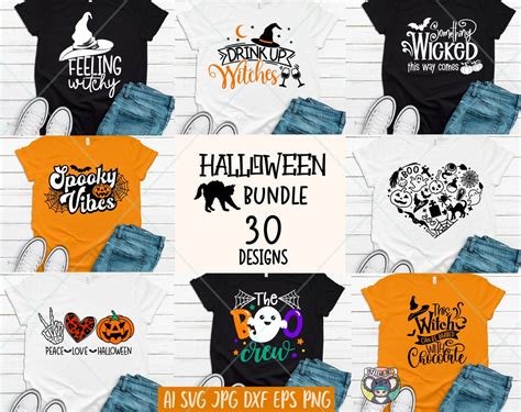 Halloween SVG Bundle Funny Halloween Svg Pumpkin Face Svg - Etsy