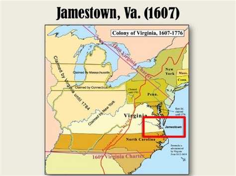 Jamestown Virginia On Us Map - Map of world