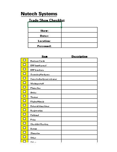 How To Make/Create a Trade Show Checklist [Templates + Examples] 2023