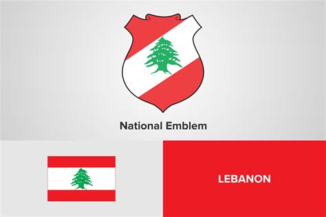 Lebanon National Emblem & Flag Template Graphic by shahsoft · Creative ...