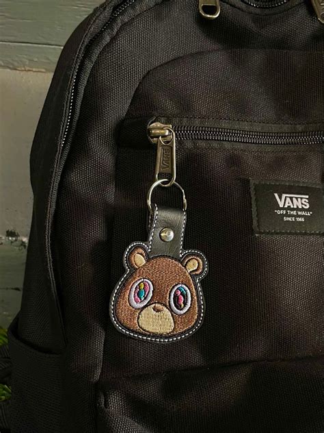 Kanye West the Dropout Bear Embroidered Keychain - Etsy