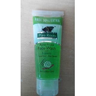 Pure Roots Acne Prone Face Wash with Neem 65 Ml Free 30% (50Ml+15Ml ...