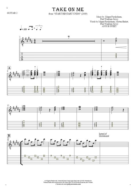 pomocník bezprecedentný fit take on me acoustic guitar tab cez nahý ...