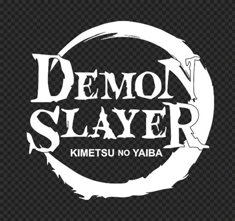 Demon Slayer Kimetsu No Yaiba White Logo Image PNG | Citypng