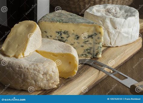 French Cheese Platter for Dessert Stock Photo - Image of french, board ...