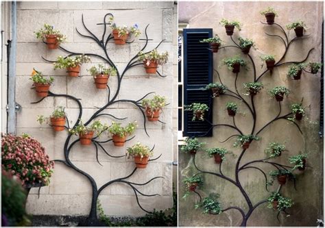 Ideas to Display Planters on an Outdoor Wall