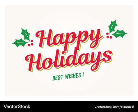 Happy holidays card Royalty Free Vector Image - VectorStock