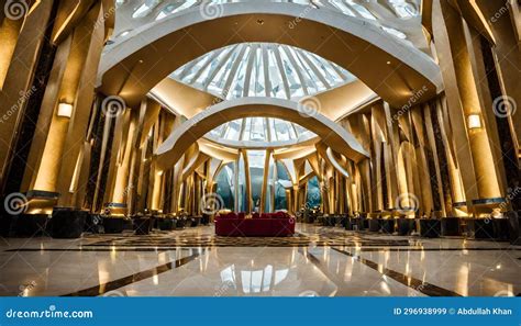 Burj Al Arab lobby stock illustration. Illustration of estate - 296938999