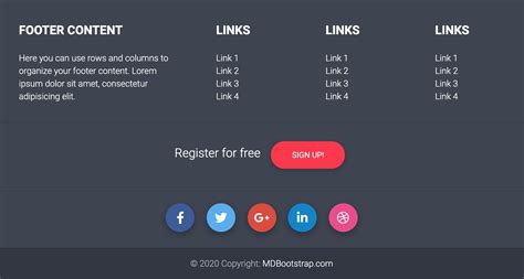 Bootstrap Footer Template Free - Printable Form, Templates and Letter