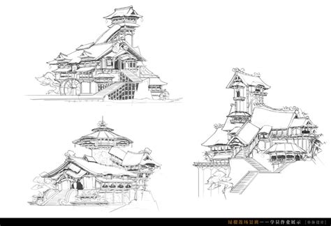 ArtStation - Some architectural sketches, 榴莲班 | Architecture sketch ...