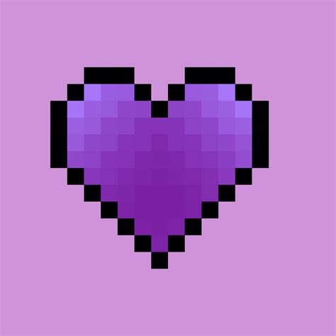 Pixilart - Purple pixel heart by AKittenGirl