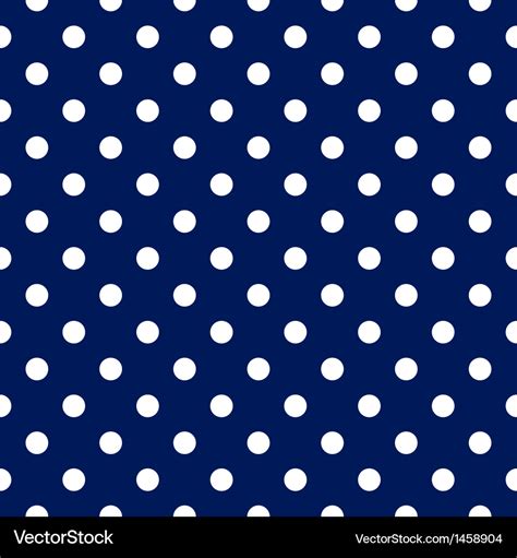 Seamless pattern - blue with white polka dots Vector Image