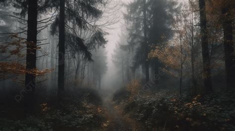 Foggy Forest In Autumn Background, Foggy Stock Videos, Royaltyfree ...