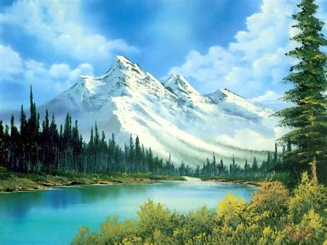 Mountain Landscape Painting Photography Background | Mountain ...