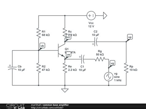 common base amplifier - CircuitLab