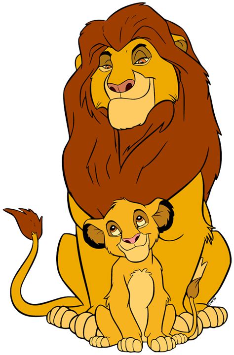 Simba, Mufasa & Sarabi Clip Art Images | Disney Clip Art Galore