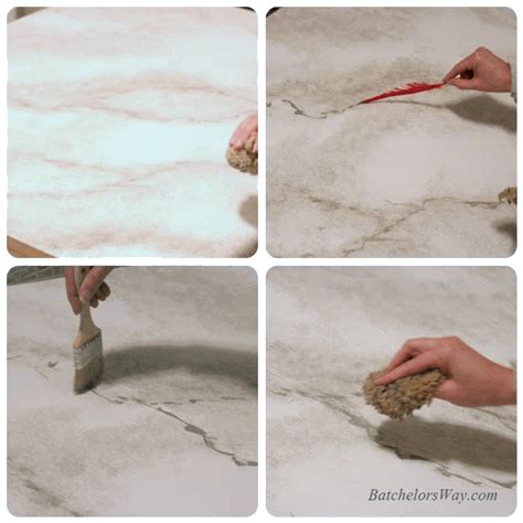 Remodelaholic | $30 DIY Faux Marble Countertops