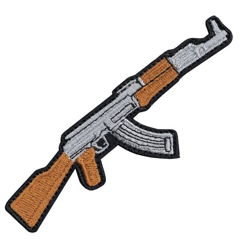 Ak 47 Embroidered Iron On Patch