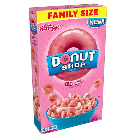 Kellogg's Donut Shop Breakfast Cereal, Strawberry, 16 Oz - Walmart.com ...